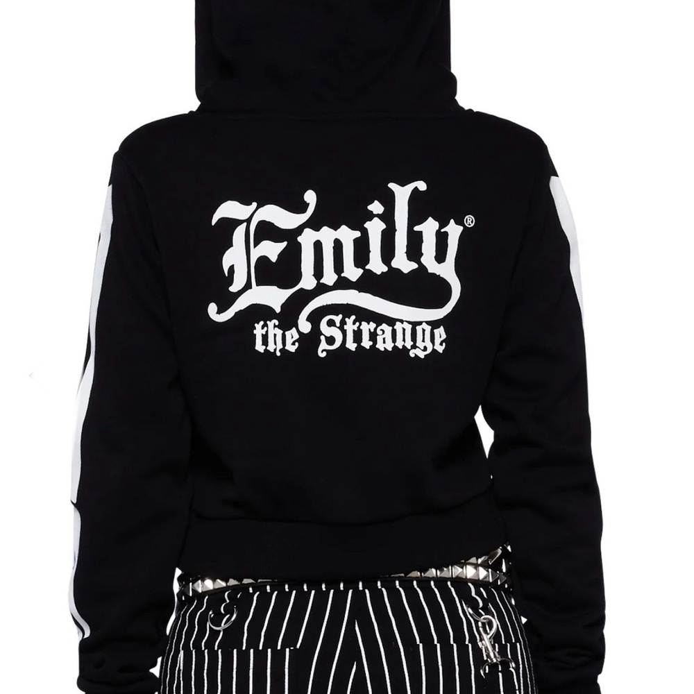 NWT EMILY THE STRANGE SKELLY HOODIE MEDIUM!!! - Picture 4 of 9